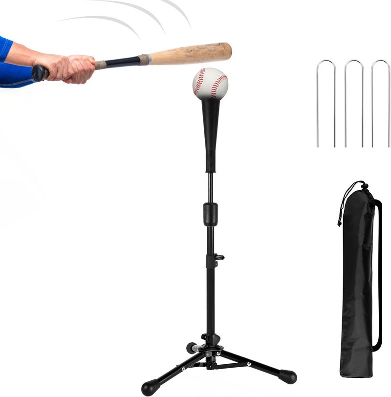 Wiseek 23.5 to 39.76 Inches Baseball Tee for Kids, Batting Tees for Baseball with Carry Bag, Portable Stable Tanner Tee, Baseball Training Equipment Aged 5-12, Softball Tee for Batting and Hitting - Image 1